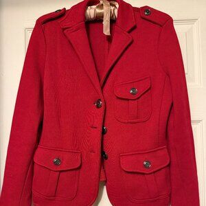 Blazing Red Sweater Jacket